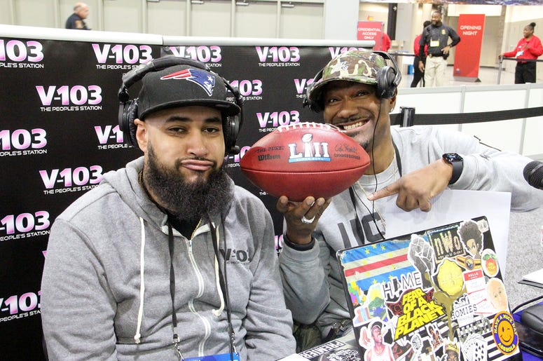 Big Tigger taunts V-103's NV with losing Patriots Super Bowl game ball Big Tigger taunts V-103's NV with losing Patriots Super Bowl game ball
