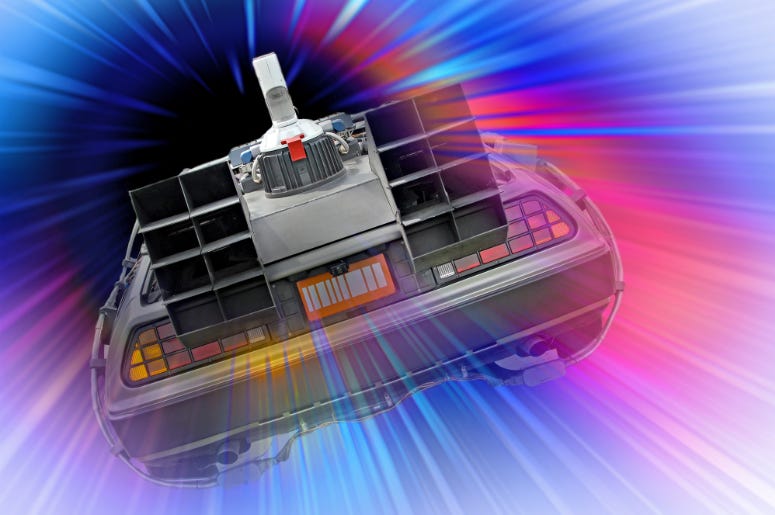 Back to the future Delorean space vortex travel Back to the future Delorean space vortex travel
