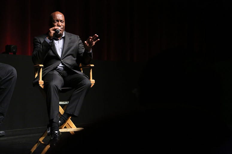 Director John Singleton attends a discussion at the "Spotlight On Screenwriting: Boyz n the Hood 25th Anniversary Screening With John Singleton And Walter Mosley" presented by The Academy Of Motion Picture Arts And Sciences at SVA on June 12, 2016 in New Director John Singleton attends a discussion at the "Spotlight On Screenwriting: Boyz n the Hood 25th Anniversary Screening With John Singleton And Walter Mosley" presented by The Academy Of Motion Picture Arts And Sciences at SVA on June 12, 2016 in New