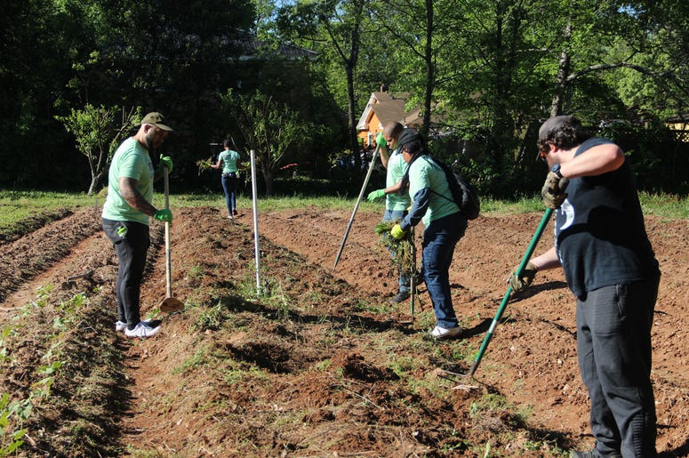 V-103 and Entercom Atlanta employees volunteer at Urban Farms in College Park, GA, on Earth Day 2019 V-103 and Entercom Atlanta employees volunteer at Urban Farms in College Park, GA, on Earth Day 2019