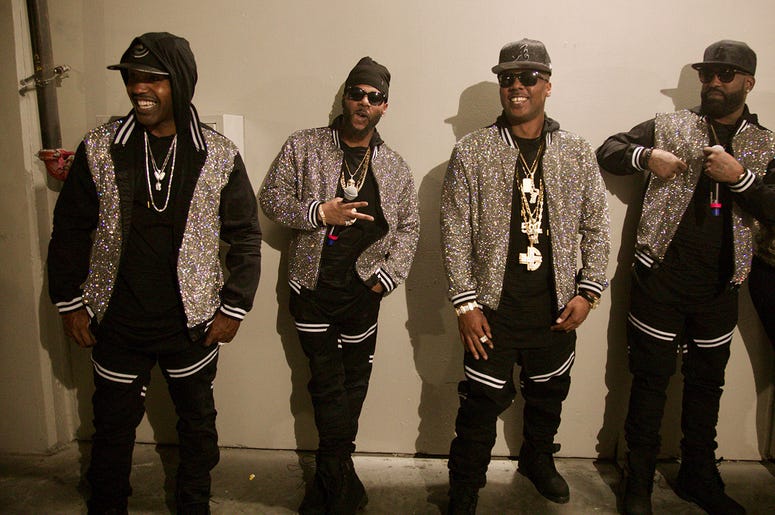 Jagged Edge backstage at State Farm Arena Jagged Edge backstage at State Farm Arena