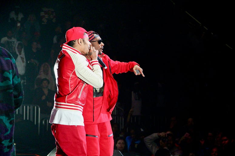 Bone Thugs-N-Harmony perform at Atlanta's State Farm Arena during the Puff Puff Pass Tour Bone Thugs-N-Harmony perform at Atlanta's State Farm Arena during the Puff Puff Pass Tour