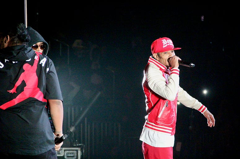Bone Thugs-N-Harmony perform at Atlanta's State Farm Arena during the Puff Puff Pass Tour Bone Thugs-N-Harmony perform at Atlanta's State Farm Arena during the Puff Puff Pass Tour