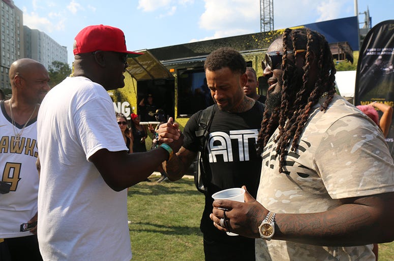 Greg Street & T-Pain Backstage At One Music Fest 2019 Greg Street & T-Pain Backstage At One Music Fest 2019