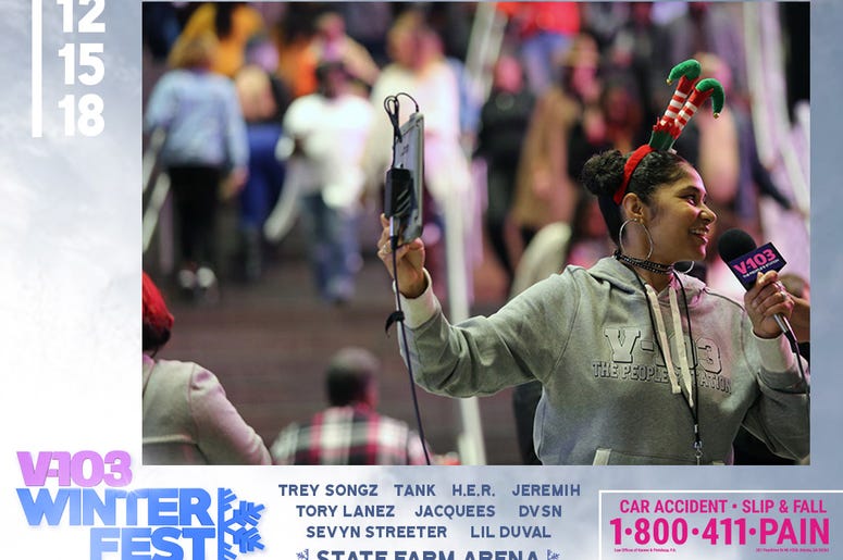 Skye Smith interviews people attending #V103Winterfest in Atlanta on December 15, 2018 Skye Smith interviews people attending #V103Winterfest in Atlanta on December 15, 2018