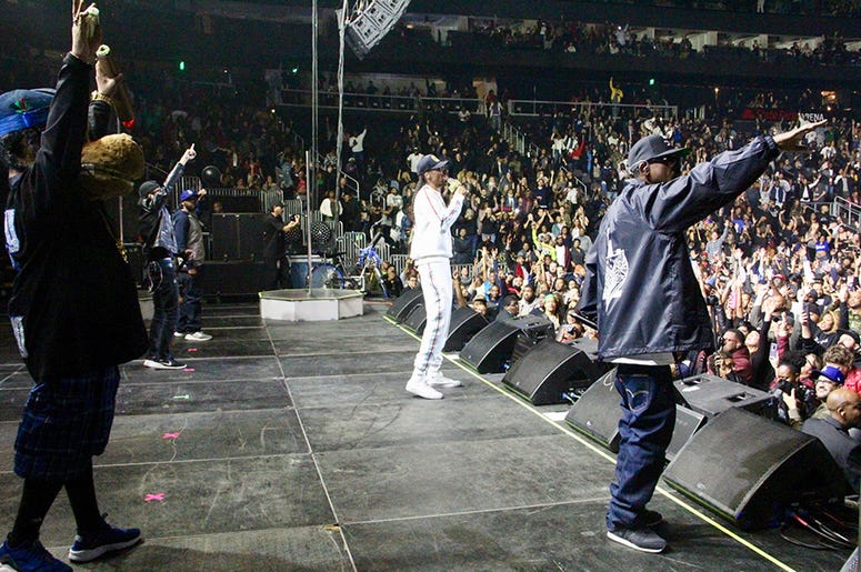 Snoop Dogg performs at Atlanta's State Farm Arena during the Puff Puff Pass Tour Snoop Dogg performs at Atlanta's State Farm Arena during the Puff Puff Pass Tour