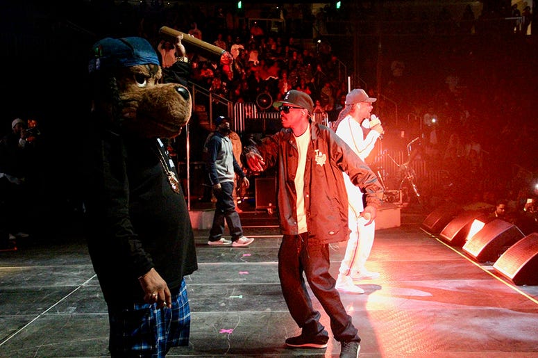 Snoop Dogg performs at Atlanta's State Farm Arena during the Puff Puff Pass Tour Snoop Dogg performs at Atlanta's State Farm Arena during the Puff Puff Pass Tour