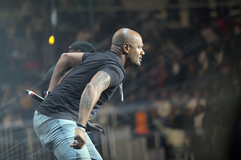 Big Tigger onstage at V-103 Winterfest 2018 Big Tigger onstage at V-103 Winterfest 2018
