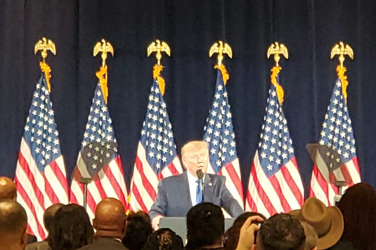 President Trump unveiled his Black Voices Initiative in Atlanta Friday President Trump unveiled his Black Voices Initiative in Atlanta Friday