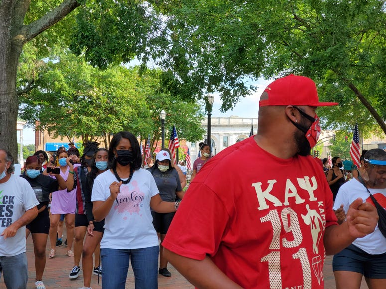 Cobb County DA Joyette Holmes participates during the Juneteenth Celebration in Marietta Square Cobb County DA Joyette Holmes participates during the Juneteenth Celebration in Marietta Square