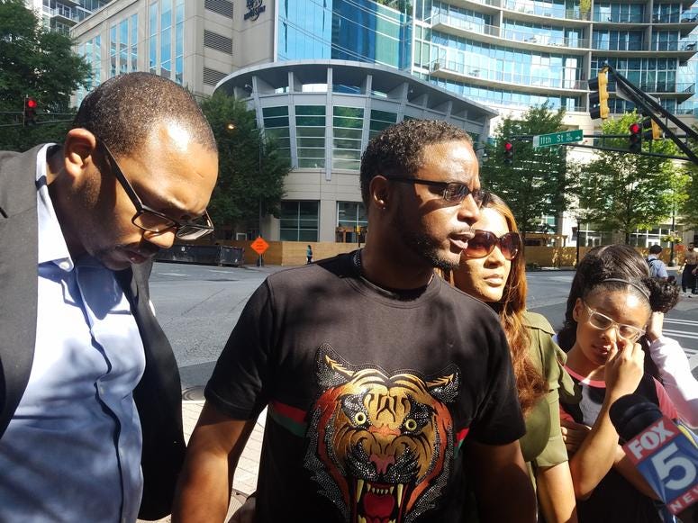 The Savage Family interrupted a news conference that was being held by a rep for R Kelly last Friday in midtown Atlanta The Savage Family interrupted a news conference that was being held by a rep for R Kelly last Friday in midtown Atlanta