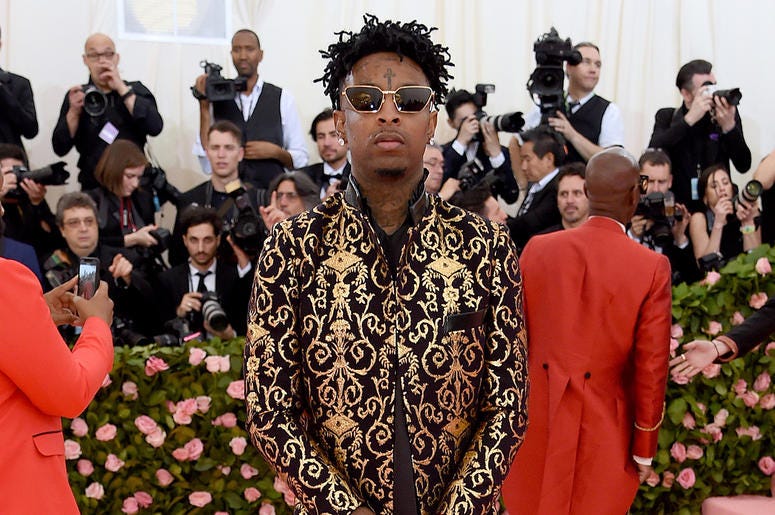 21 Savage attends the 2019 Met Gala 21 Savage attends the 2019 Met Gala