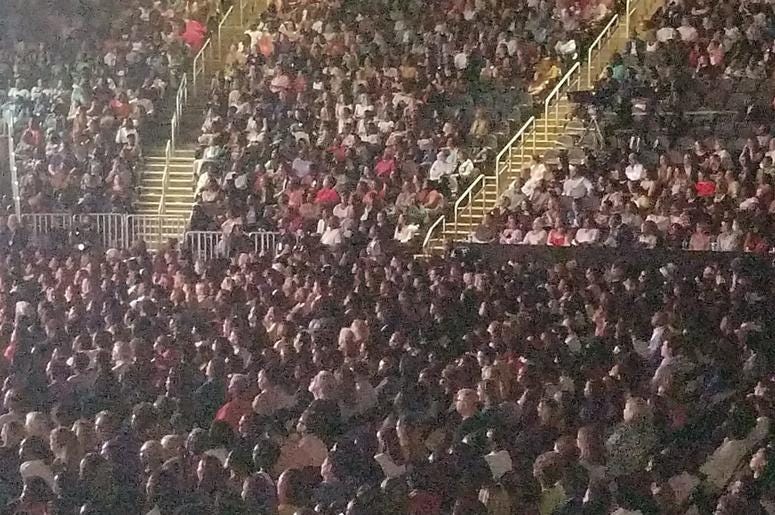 A sold out crowd attended Michelle Obama book tour event in Atlanta GA Saturday night. A sold out crowd attended Michelle Obama book tour event in Atlanta GA Saturday night.