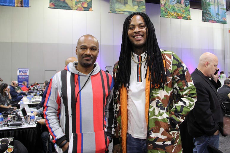V-103's Big Tigger interviews Waka Flocka Flame during Super Bowl Experience in Atlanta. V-103's Big Tigger interviews Waka Flocka Flame during Super Bowl Experience in Atlanta.