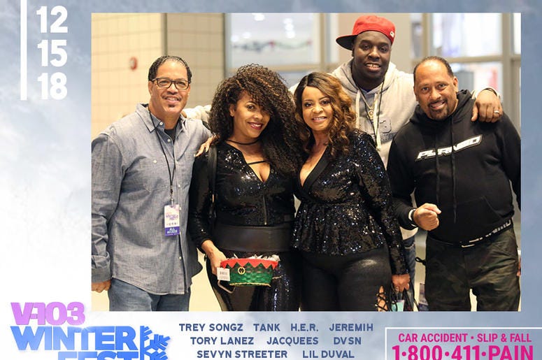 V-103 jocks at #V103Winterfest in Atlanta on December 15, 2018 V-103 jocks at #V103Winterfest in Atlanta on December 15, 2018