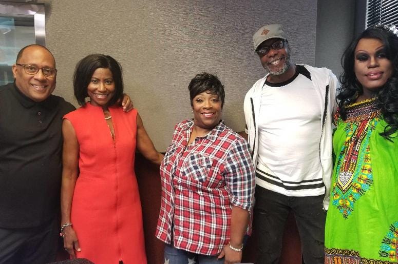 Pastor Dennis and author Lydia Meredith visit V-103's Frank and Wanda In The Morning Pastor Dennis and author Lydia Meredith visit V-103's Frank and Wanda In The Morning
