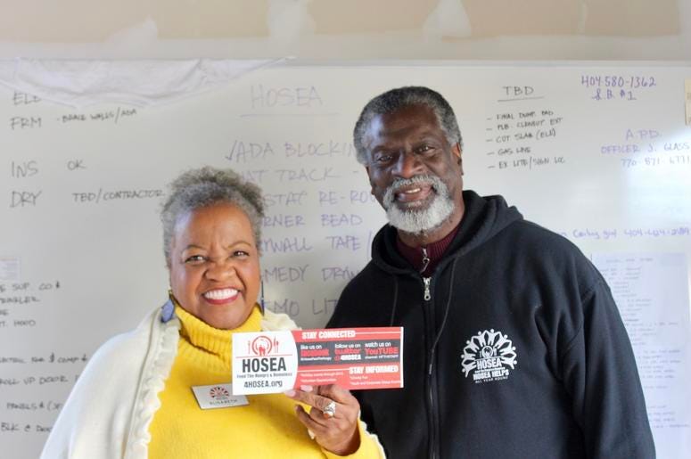 Elisabeth and Afemo Omilami work together to keep Hosea Helps serving the metro Atlanta area Elisabeth and Afemo Omilami work together to keep Hosea Helps serving the metro Atlanta area
