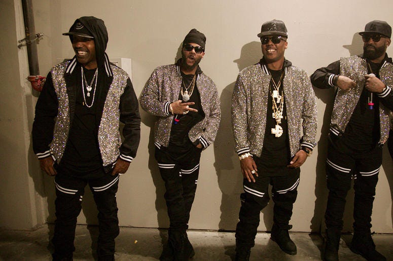 Jagged Edge backstage at State Farm Arena Jagged Edge backstage at State Farm Arena