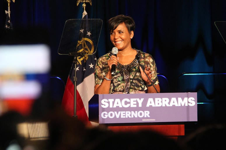 Atlanta mayor Keisha Lance Bottoms speaks at Stacey Abrams' election night campaign party Atlanta mayor Keisha Lance Bottoms speaks at Stacey Abrams' election night campaign party