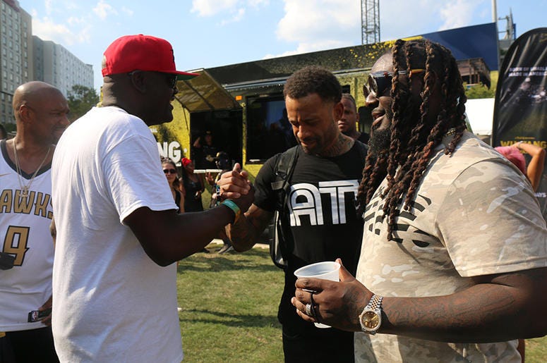 Greg Street & T-Pain Backstage At One Music Fest 2019 Greg Street & T-Pain Backstage At One Music Fest 2019