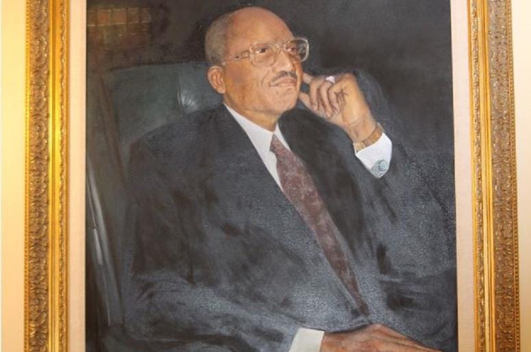 A portrait of former Georgia State Senator Leroy Johnson hangs inside the GA Capitol A portrait of former Georgia State Senator Leroy Johnson hangs inside the GA Capitol