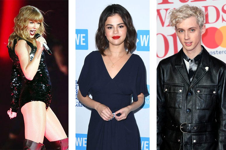 Taylor Swift Selena Gomez Troye Sivan Taylor Swift Selena Gomez Troye Sivan