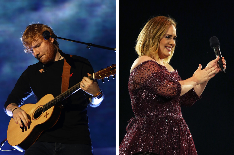 Ed Sheeran and Adele Ed Sheeran and Adele
