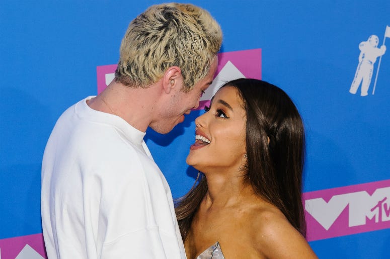 Pete Davidson, Ariana Grande. 2018 MTV Video Music Awards at Radio City Music Hall Pete Davidson, Ariana Grande. 2018 MTV Video Music Awards at Radio City Music Hall