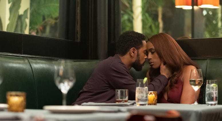 (from left) Michael Block (LaKeith Stanfield) and Mae Morton (Issa Rae) in "The Photograph," written and directed by Stella Meghie. LaKeith Stanfield and Issa Rae star in in "The Photograph."