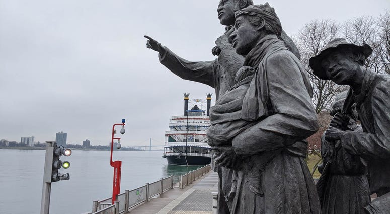 Detroit Underground Railroad Statue Gateway To Freedom