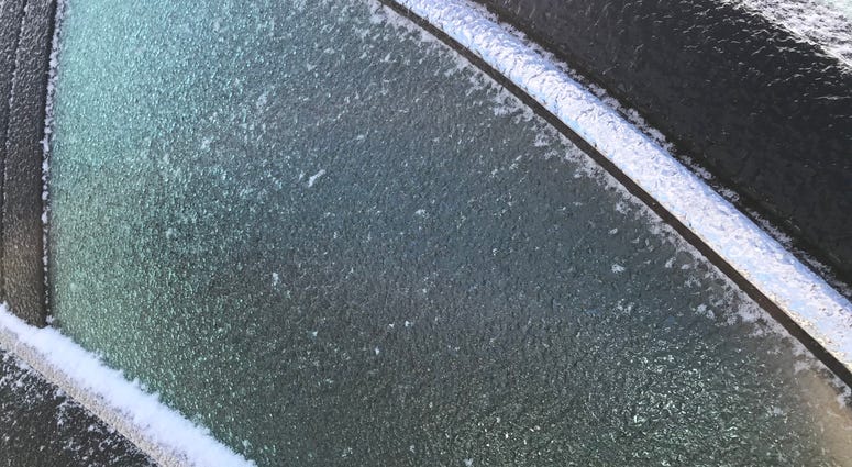 Icy Car Window