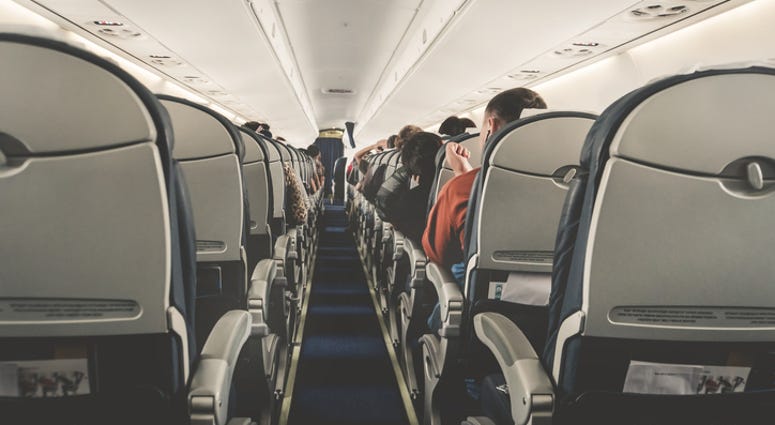 Interior of airplane Interior of airplane