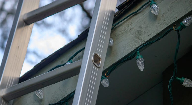 ladder against house ladder against house