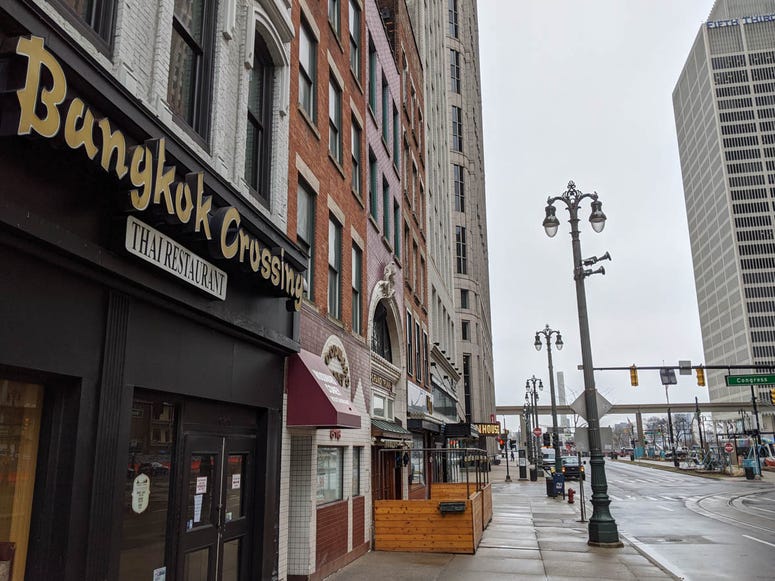 Businesses Along Woodward Avenue Detroit