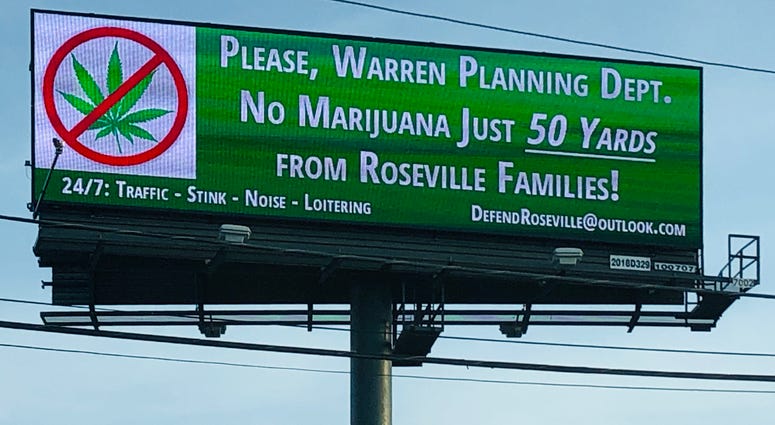 Warren Marijuana Billboard