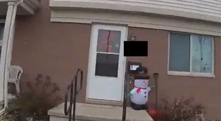 Stolen inflatable snowman
