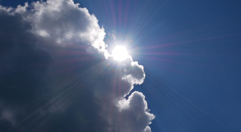 Sun behind clouds Sun behind clouds