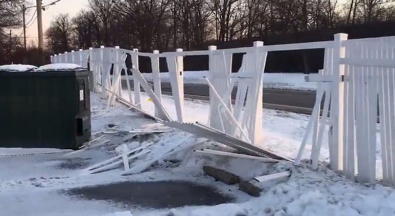 Trenton Snow Plow Damage