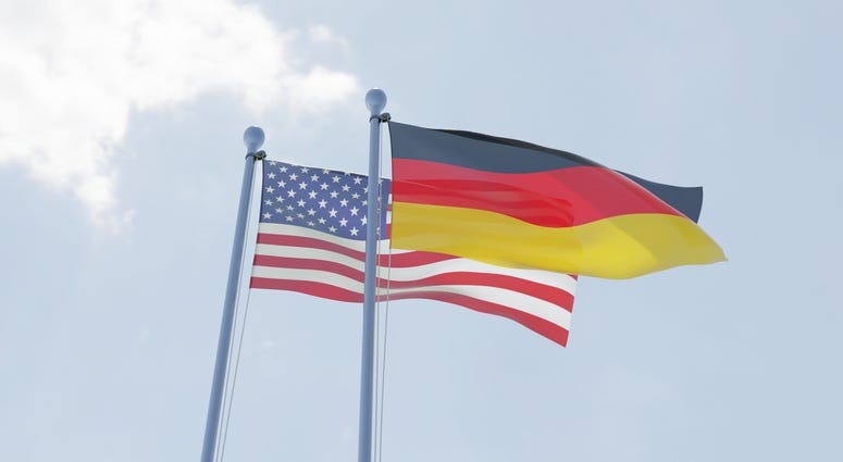 USA and Germany flags USA and Germany flags
