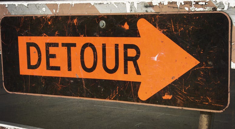 detour sign detour sign