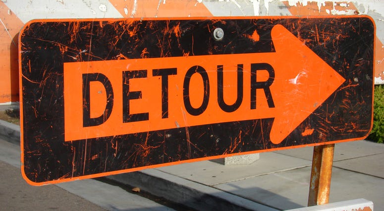 road work detour road work detour