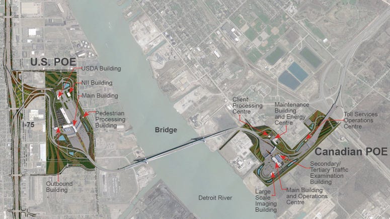 Gordie Howe International Bridge location map Gordie Howe International Bridge location map