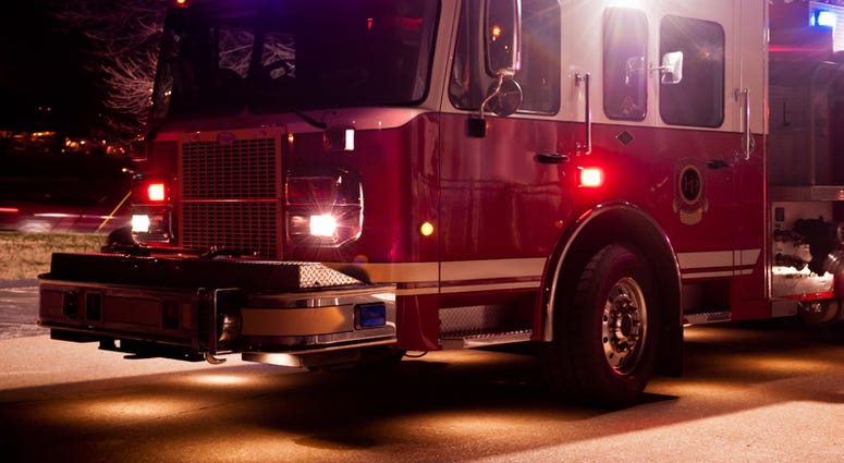 fire truck at night fire truck at night