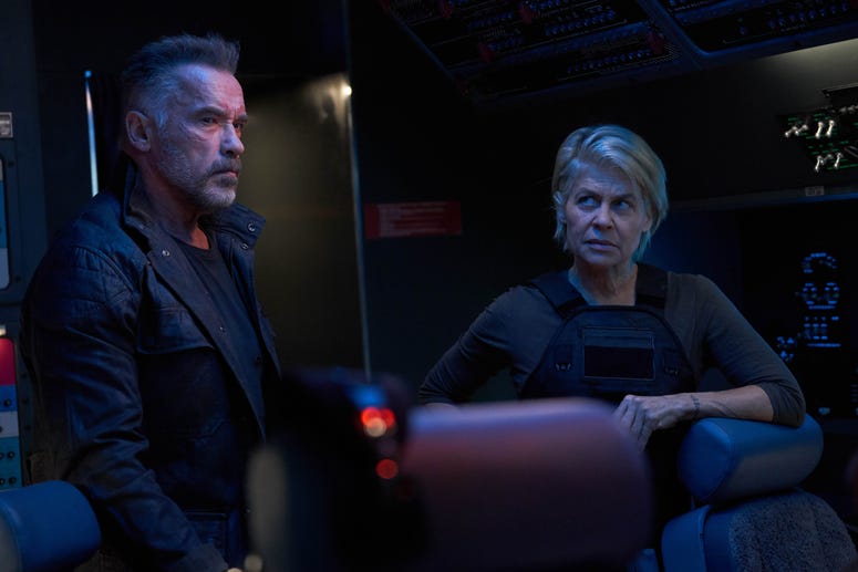 Arnold Schwarzenegger and Linda Hamilton star in Skydance Productions and Paramount Pictures' "TERMINATOR: DARK FATE." Arnold Schwarzenegger and Linda Hamilton star in Skydance Productions and Paramount Pictures' "TERMINATOR: DARK FATE."
