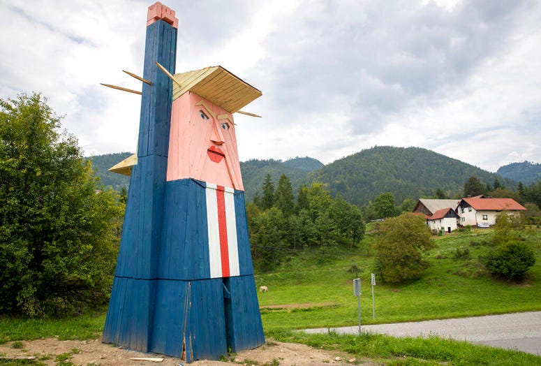 Slovenia Trump statue Slovenia Trump statue