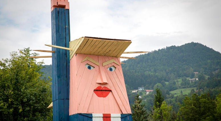 Trump statue in Slovenia Trump statue in Slovenia