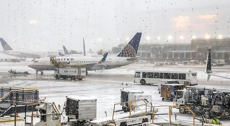 snow O'Hare Airport snow O'Hare Airport