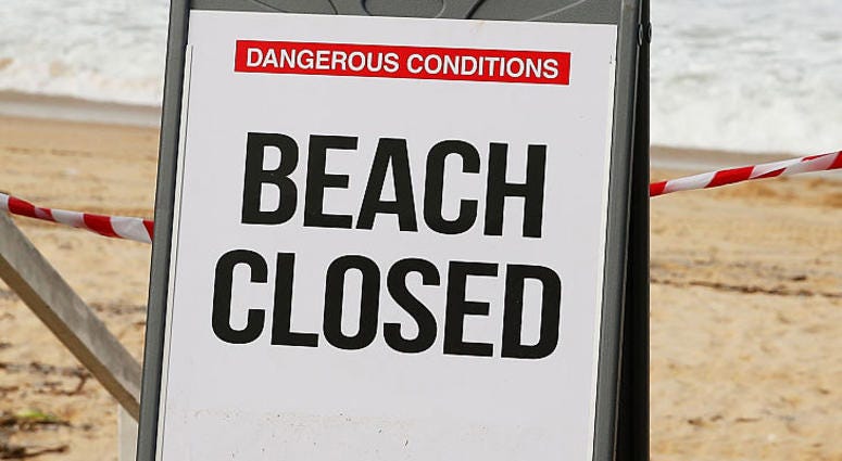 beach closed beach closed