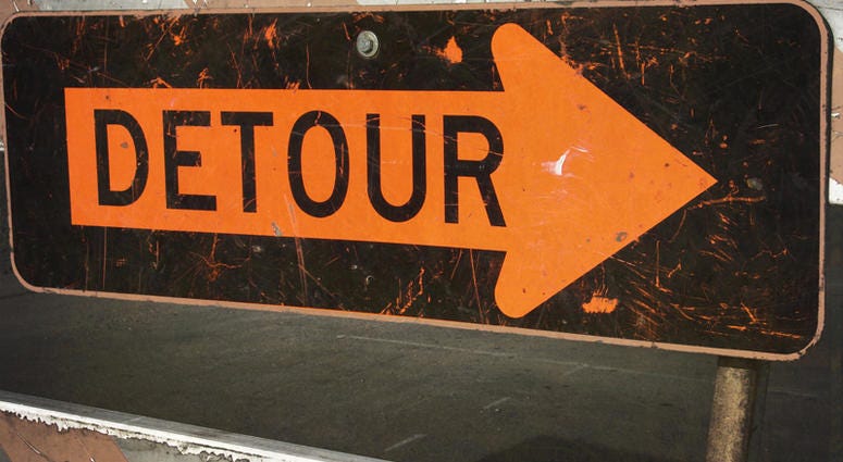 detour sign detour sign
