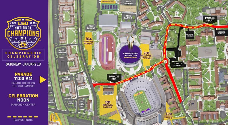 LSU Tigers victory parade